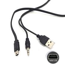 Cable Adaptador Usb-mini Usb-aux Plug 3.5 M-m-m Parlante