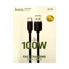 Cable Usb A Tipo C Hoco X115 100w 1 Metro Negro