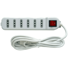 Alargador Zapatilla con Switch - 6 posiciones 3 Mts
