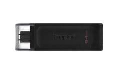 Pendrive Kingston Data Traveler 70, 64GB, USB-C 3.2 Gen 1, Negro