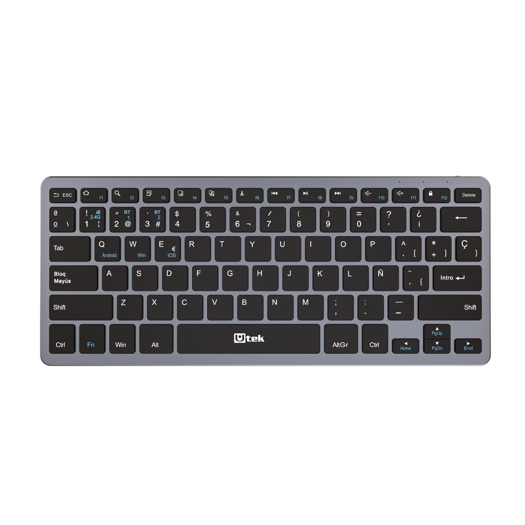 Teclado Inalámbrico Bluetooth y 2,4Ghz, recargable / mod. UT-KBBT21001