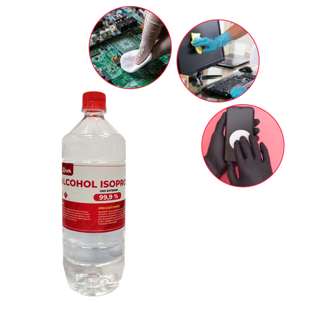 Alcohol Isopropílico 1000cc Utek 99.9% Pureza2