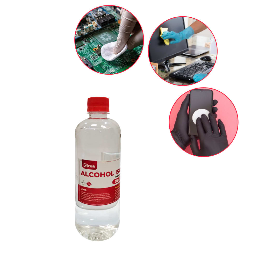 Alcohol Isopropílico 500cc Utek 99.9% Pureza1