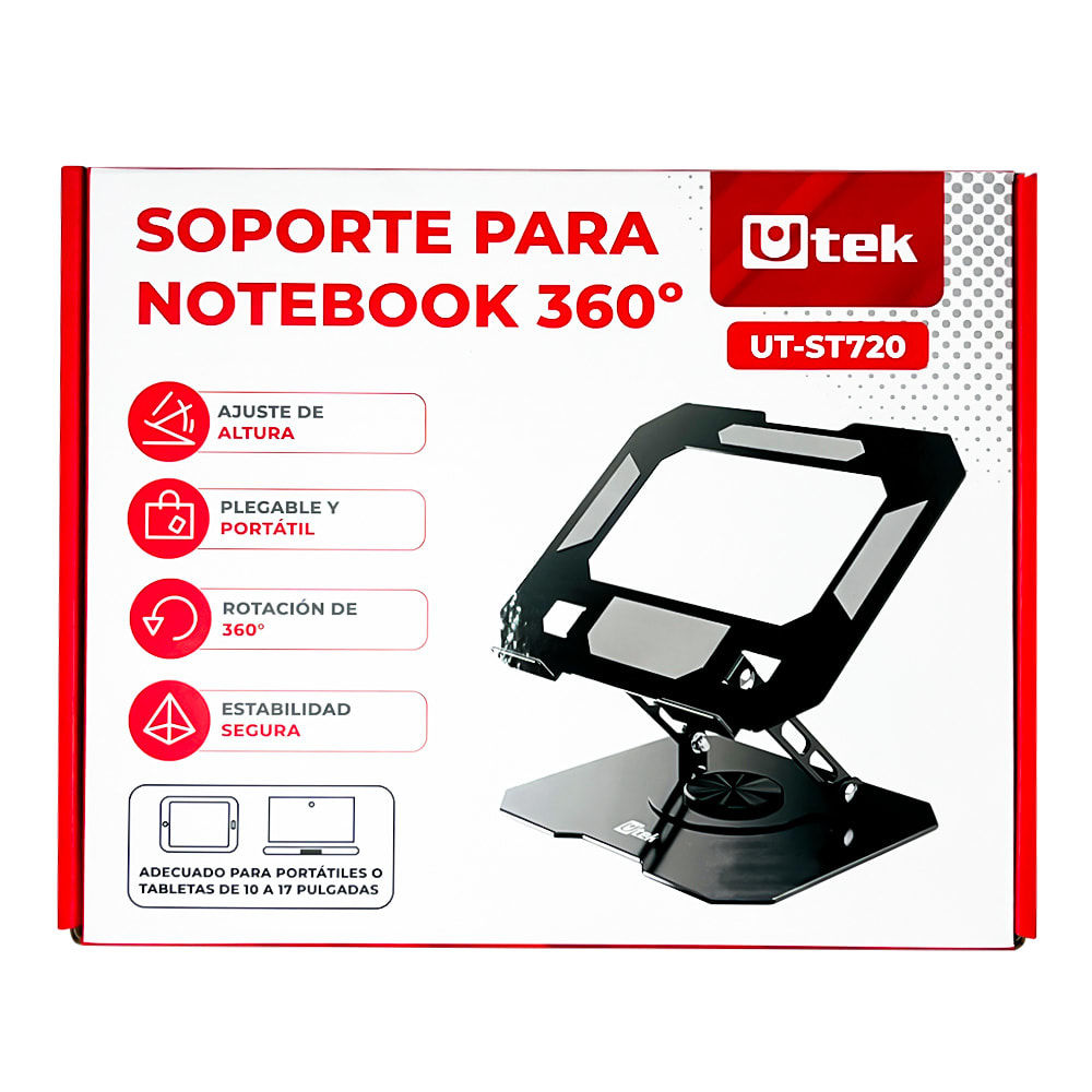 Soporte de Metal para Notebook con Altura y Rotación / Mod. UT-ST7204