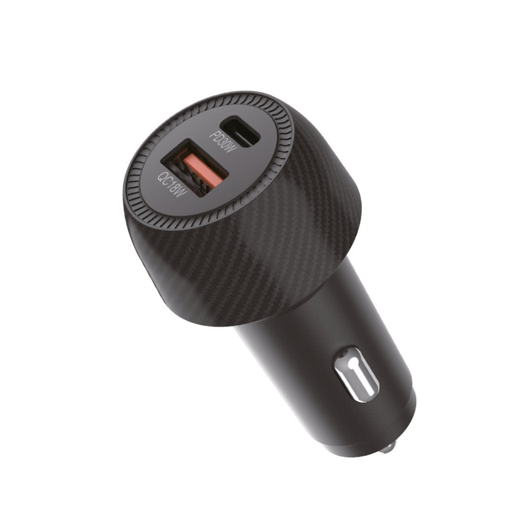 Cargador Rápido Dual 48W USB-A + USB-C de Auto / Mod. BL-CHCR48B1