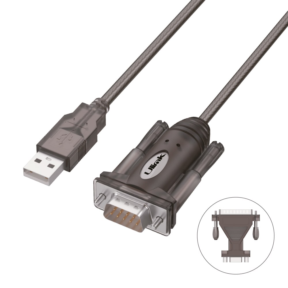 Adaptador USB a Serial DB9 + DB25 (Chipset Prolific) / mod. UL-Y105A1