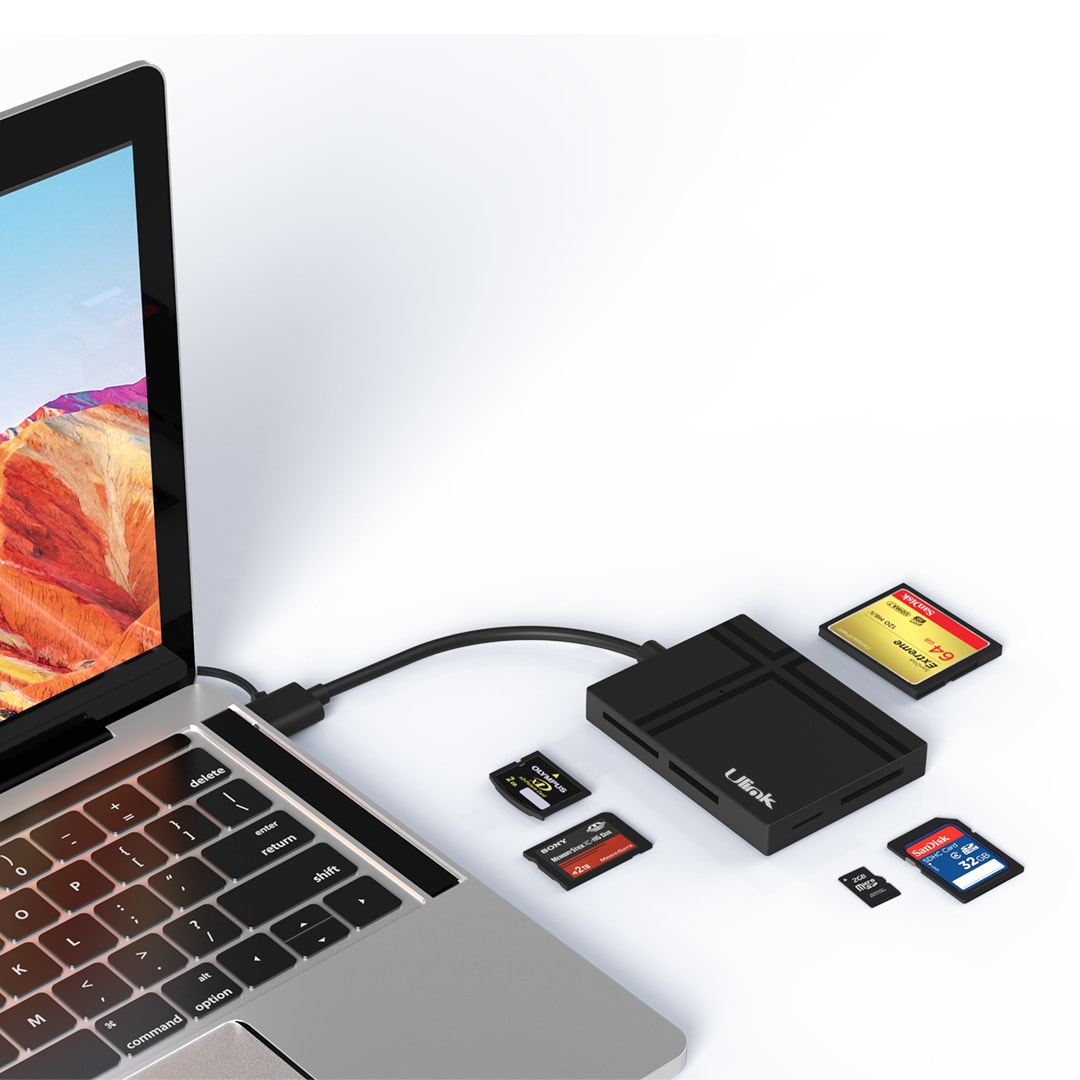 Lector de memoria universal USB 3.0 5 en 1 con adaptador USB C / mod. UL-RD5002