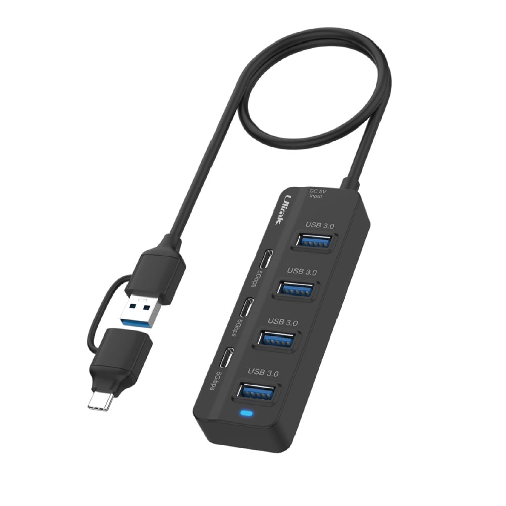 HUB 7 puertos USB 3.0 con USB C*3 + USB3.0*4 Mod. UL-HUBAC7301