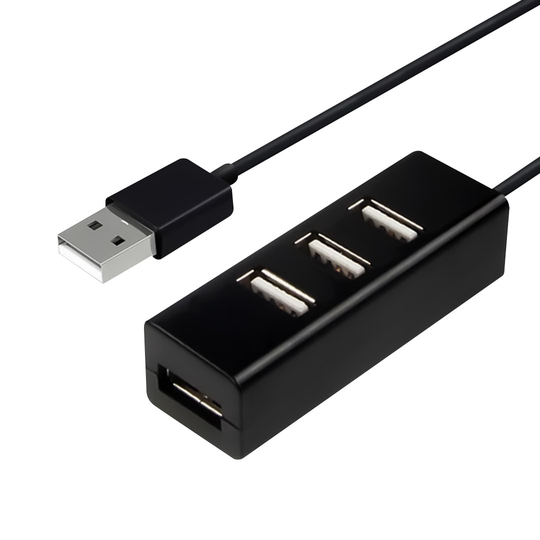 Mini HUB USB 2.0 4 puertos con cable de 80 cm / UL-HUB4081