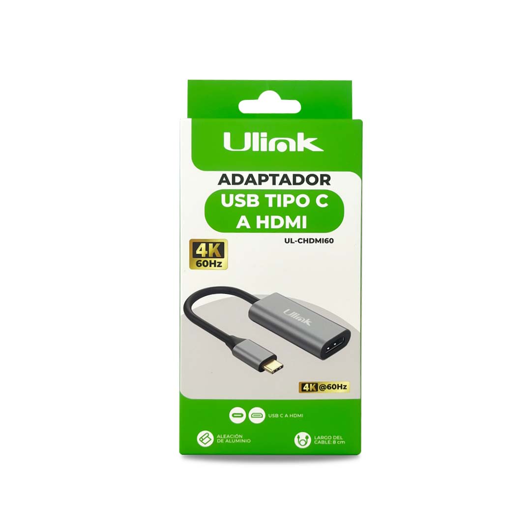 Adaptador USB tipo C a HDMI 4K60Hz Mod. UL-CHDMI602
