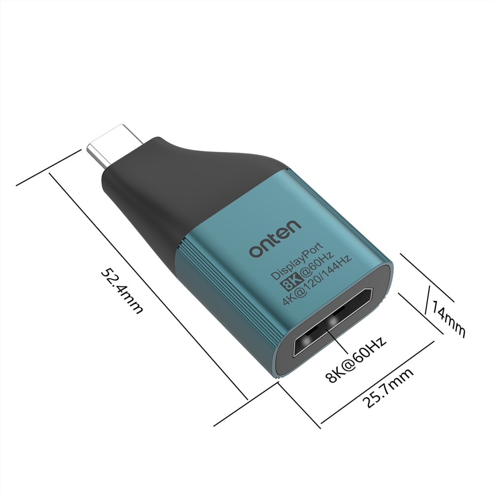 Adaptador compacto USB-C a DisplayPort 8K@60Hz / OTN-UC1033