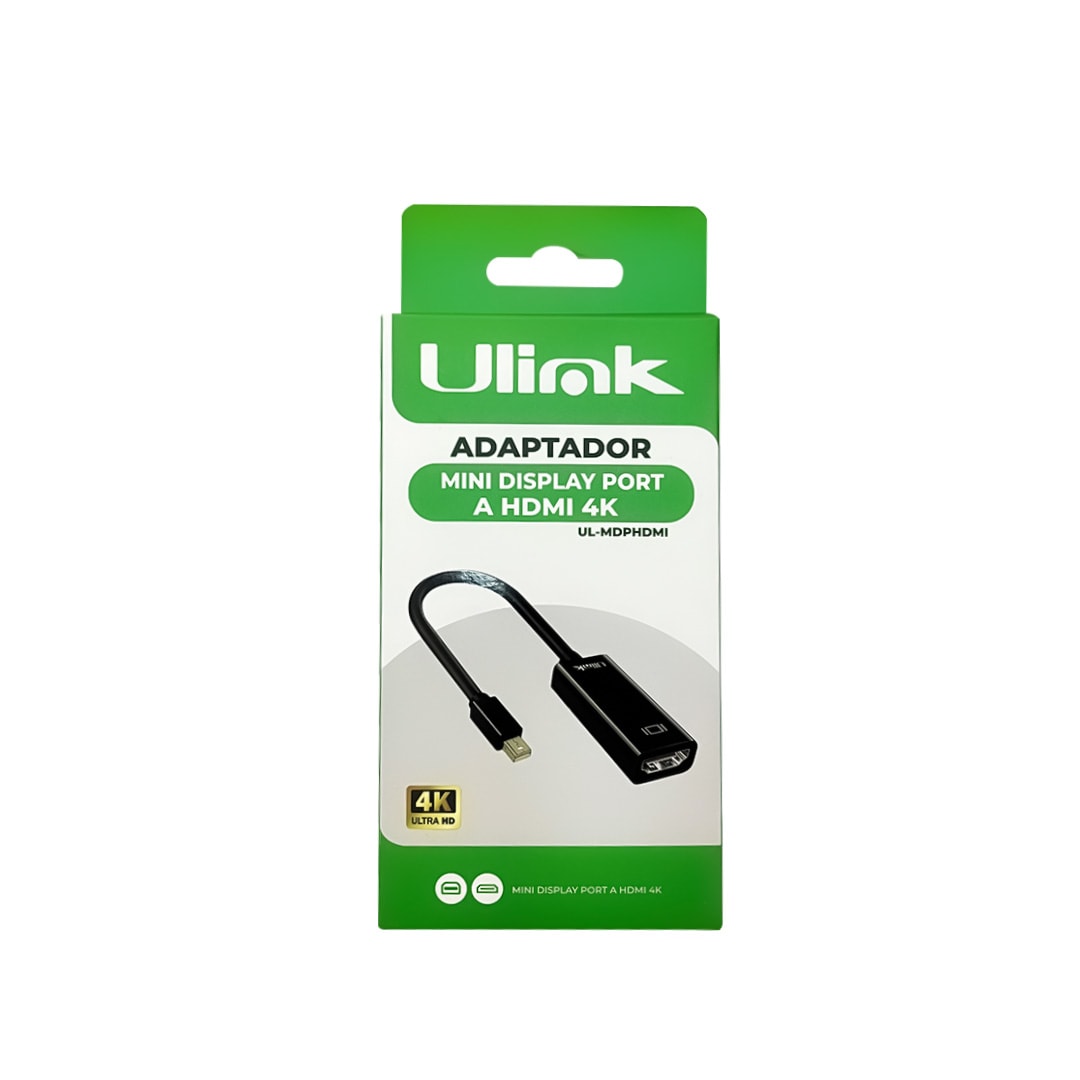 Adaptador de video Mini Display Port Macho a HDMI hembra / mod. UL-MDPHDMI3