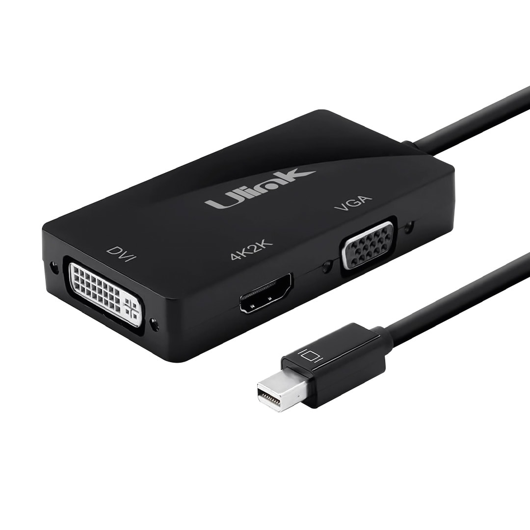 Adaptador multipuerto mini displayport a VGA/HDMI/DVI / UL-MDP3P1