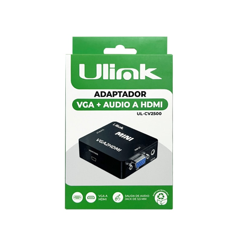 Adaptador de VGA + audio a HDMI / mod. UL-CV25001