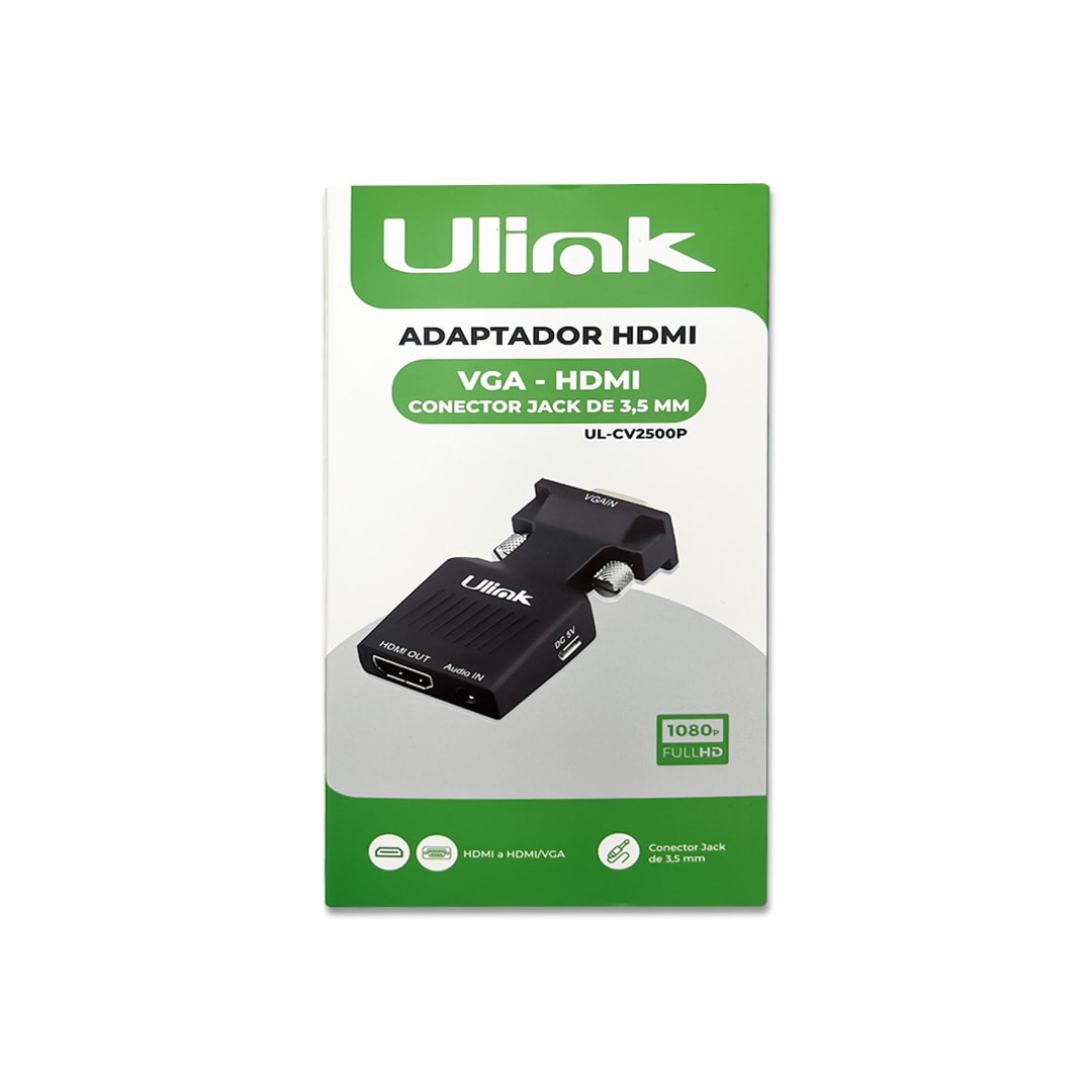 Conversor portable de VGA + audio a HDMI / mod. UL-CV2500P1