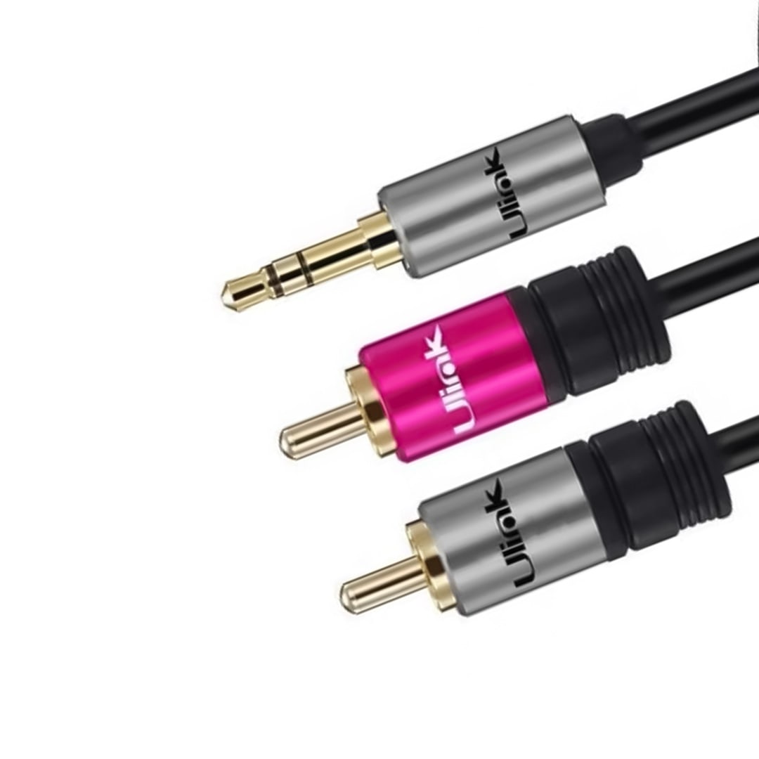 Cable de audio 3,5mm a 2 RCA de 1,8 mts de alta fidelidad / UL-PROAD352RC3