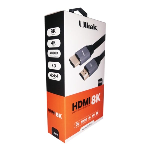 Cable HDMI de Alta Definicion, 8K 60Hz, 4K 120Hz, 1,8 mts / mod. UL-PROHDMI8K2