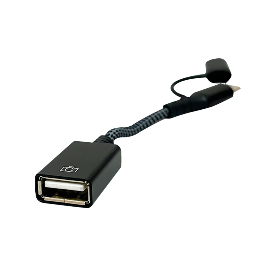 Cable OTG 2 en 1 microUSB + USBC a USB Hembra / mod. BL-ADOTG203