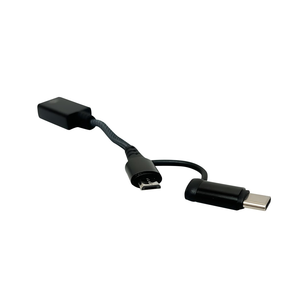 Cable OTG 2 en 1 microUSB + USBC a USB Hembra / mod. BL-ADOTG202