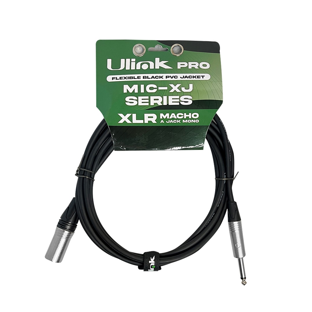 Cable de audio XLR macho a Jack mono de 3 m / UL-MIC-XJ40033