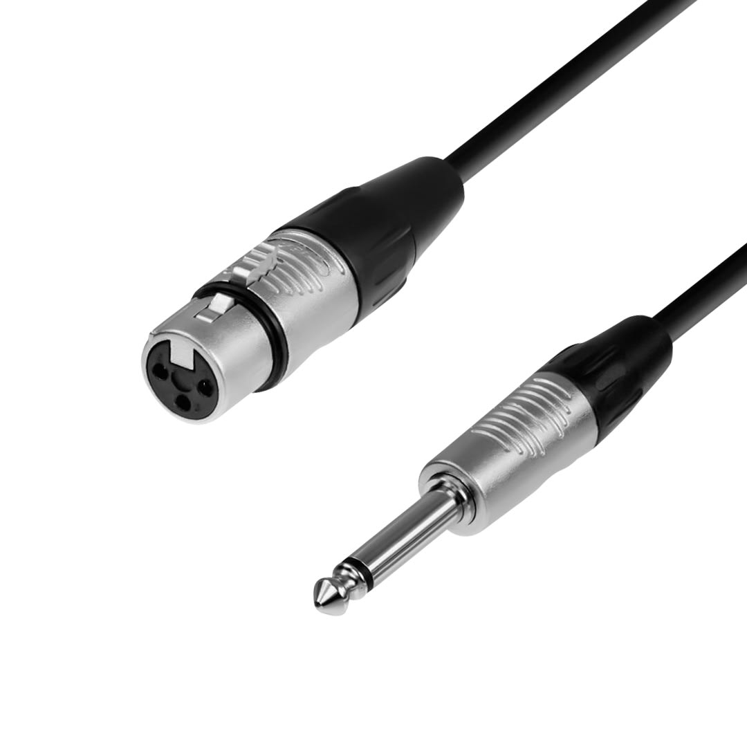 Cable de audio XLR hembra a Jack mono de 3 m / UL-MIC-LJ60031