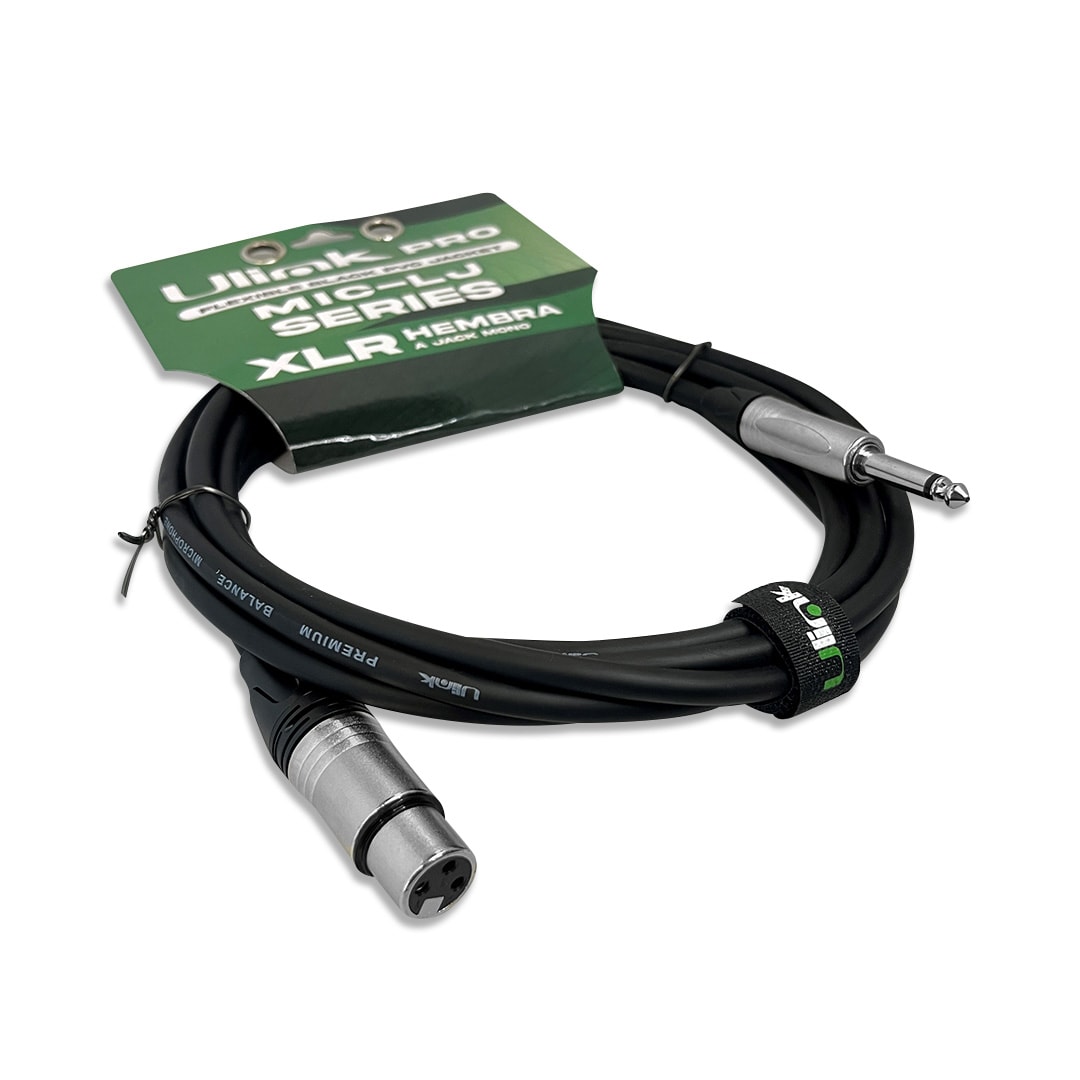 Cable de audio XLR hembra a Jack mono de 10 m / UL-MIC-LJ60102