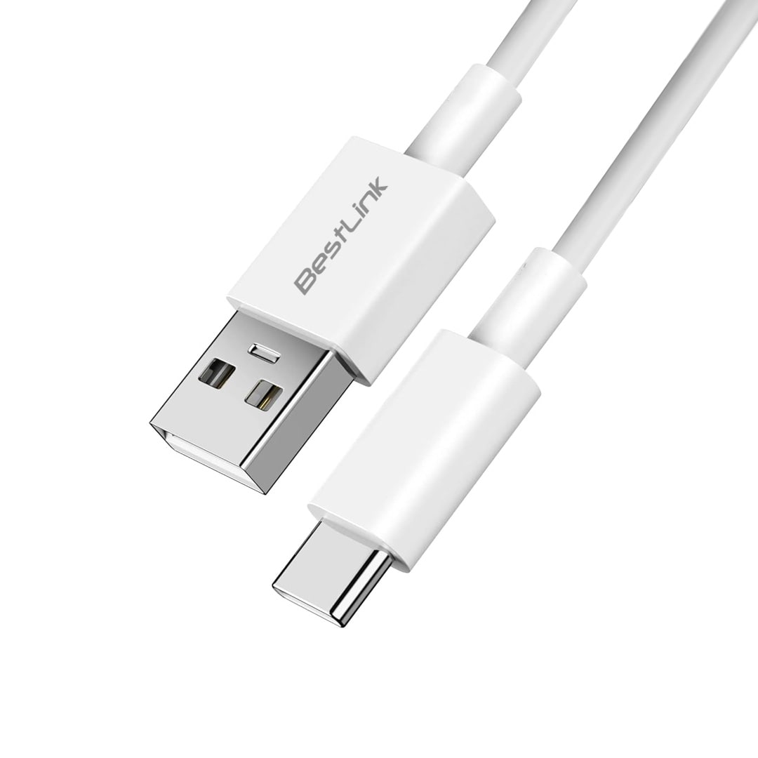 Cable de carga USB tipo C carga rápida de 2,4amp, color blanco, 1 mt / BL-CH0600W1