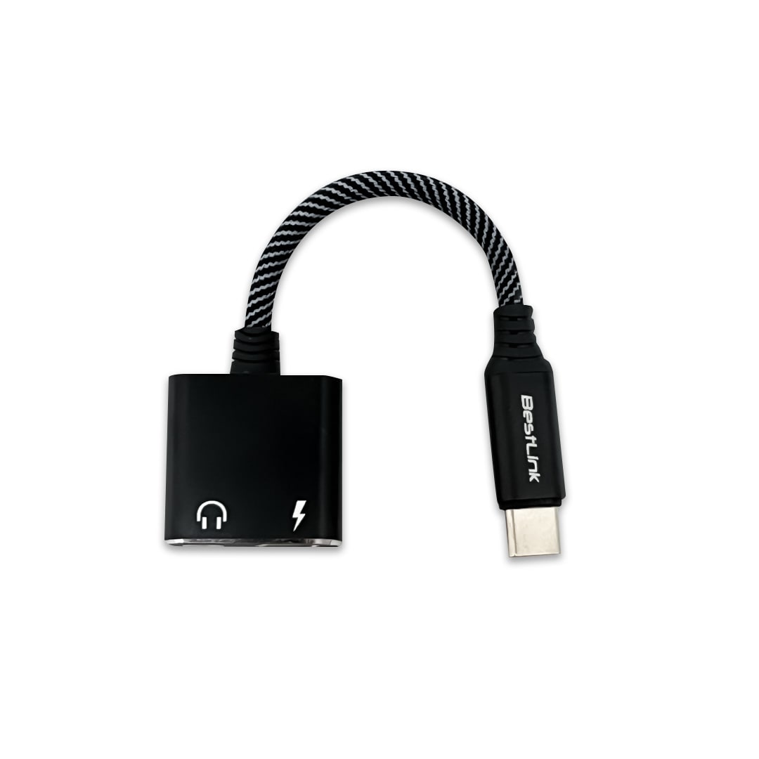 Adaptador USB C a USB C + audio 3,5mm cable 120mm / mod. BL-AD260A1