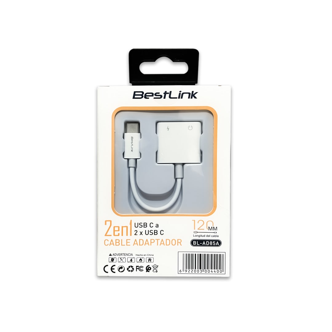Adaptador USB C a 2 USB C c/cable / mod. BL-AD85A3