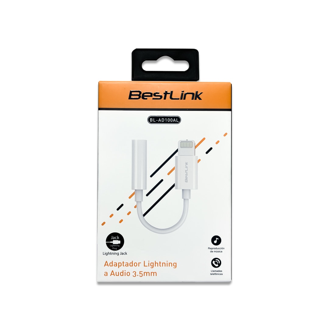 Adaptador Lightning Jack a audio 3,5mm hembra / BL-AD100AL4