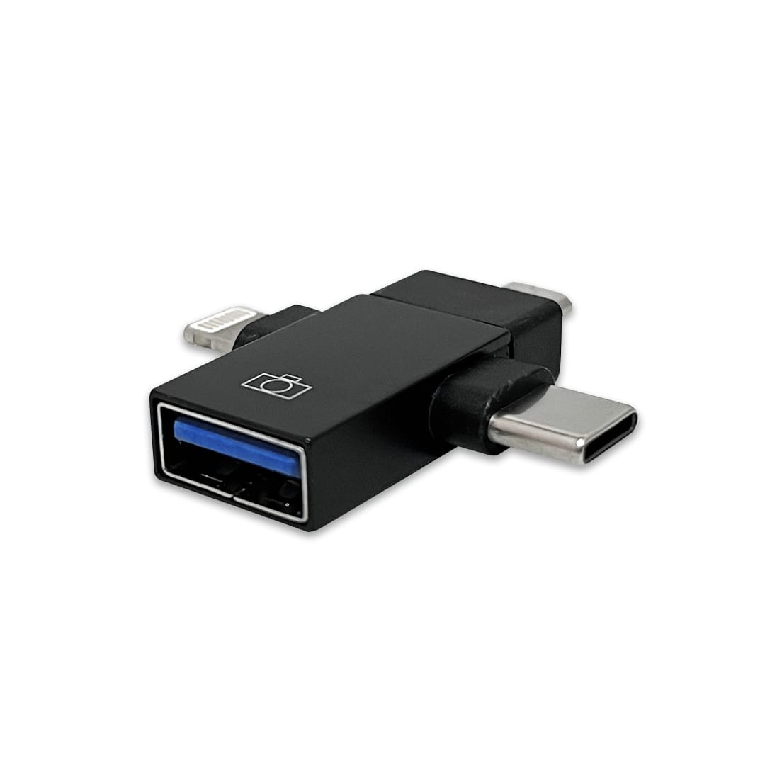 Adaptador OTG 3 en 1 microUSB/USBC/lightning a USB Hembra / mod. BL-ADOTG302