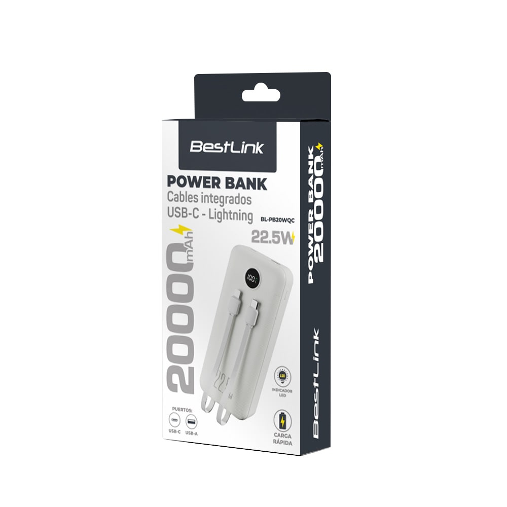 Power Bank 20.000 mAh Carga rápida 22,5W / Mod. BL-PB20WQC2