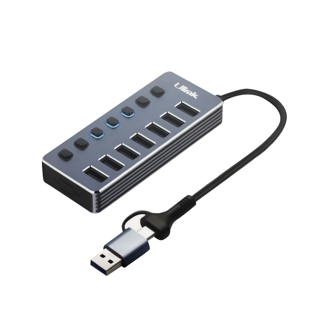 HUB 7 puertos USB tipo C/A s/fuente / mod. UL-HUBCA71