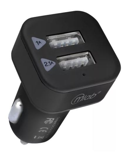 MLAB ADAPTADOR AUTOMOVIL 12V 2USB BLACK1