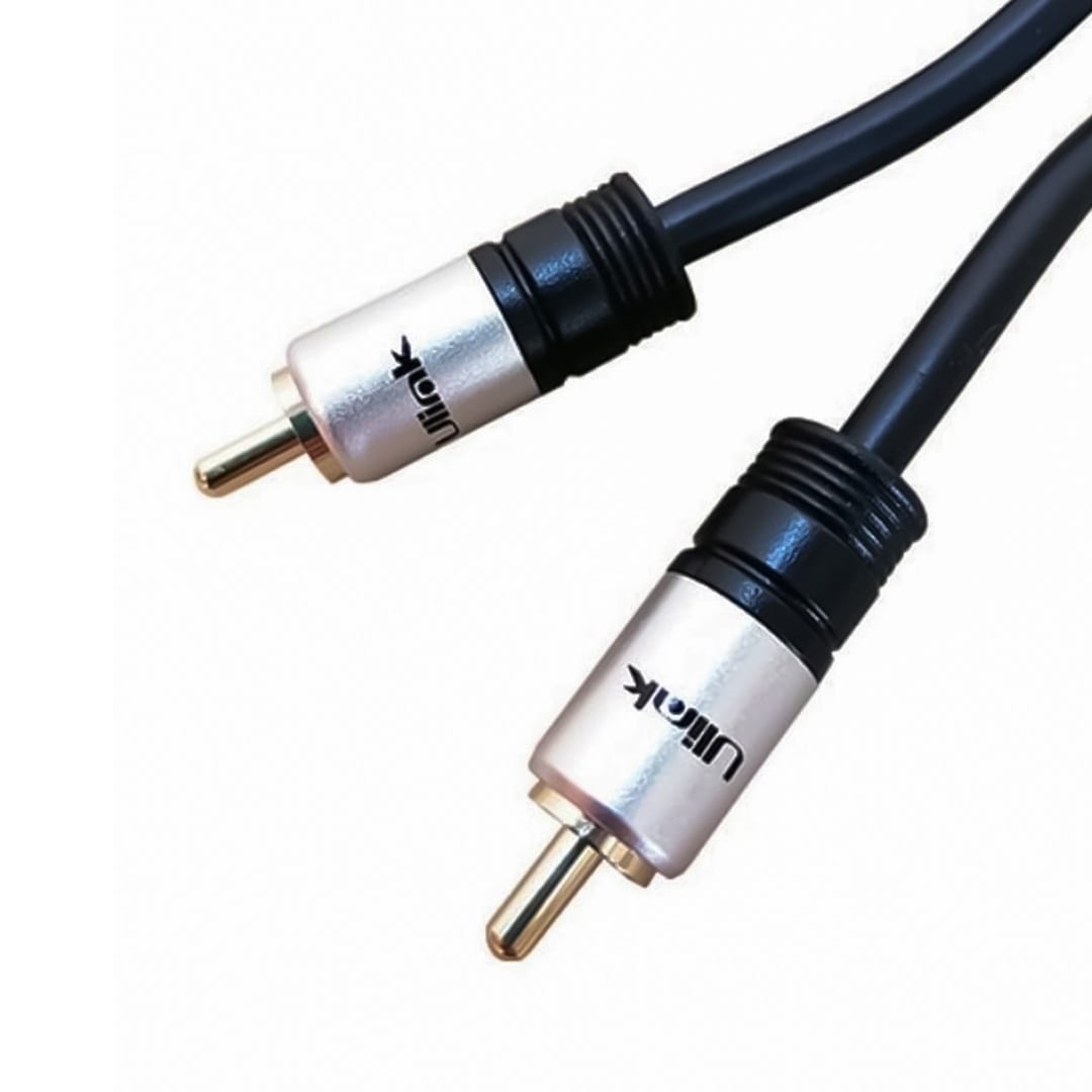 Cable de audio coaxial RCA a RCA de 1,8 mts de alta fidelidad / mod. UL-PROADCX3