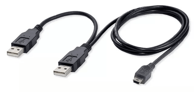 Cable Usb Disco Duro Externo Cofre Tipo Y Doble 5 Pin Mini1