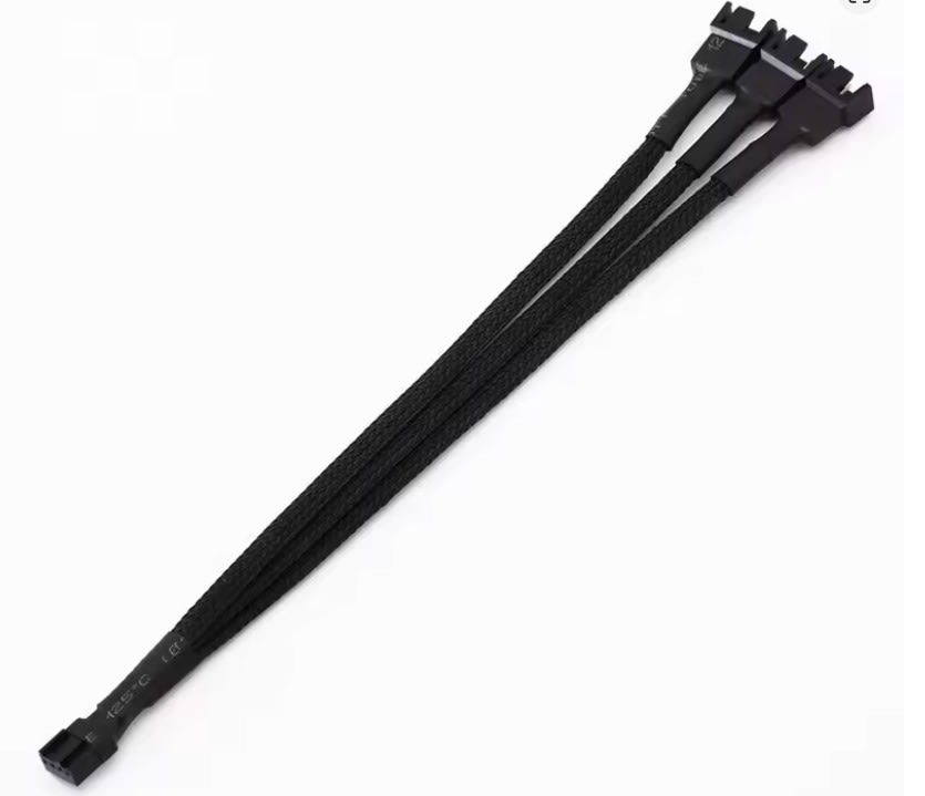 Cable de ventilador Pwm de 4 pines, divisor de 1 a 3 vías1