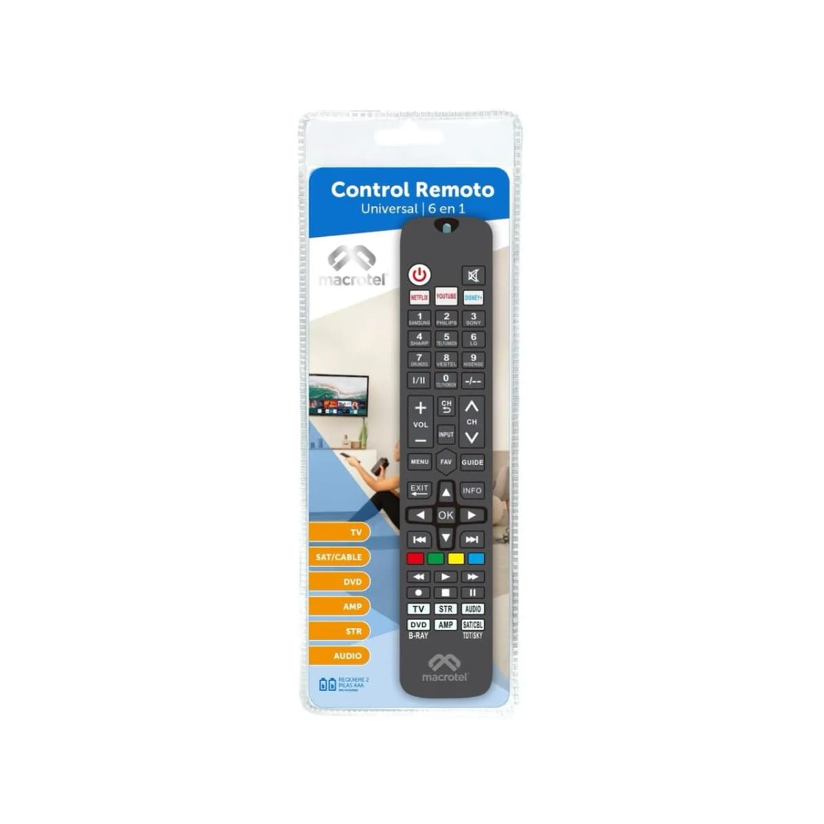 Control Remoto Universal / 6 en 1 Smart TV2