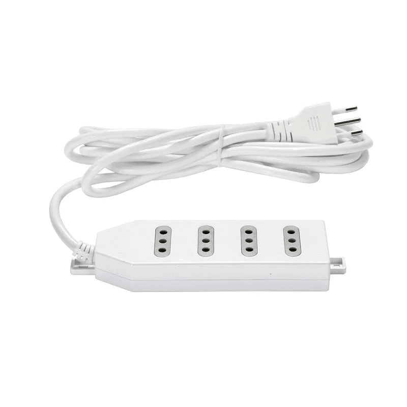 Alargador Zapatilla 4 Posiciones 1,5 Metros Blanco Macrotel1