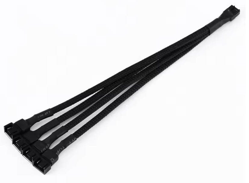 Cable de ventilador Pwm de 4 pines, divisor de 1 a 4 vías1