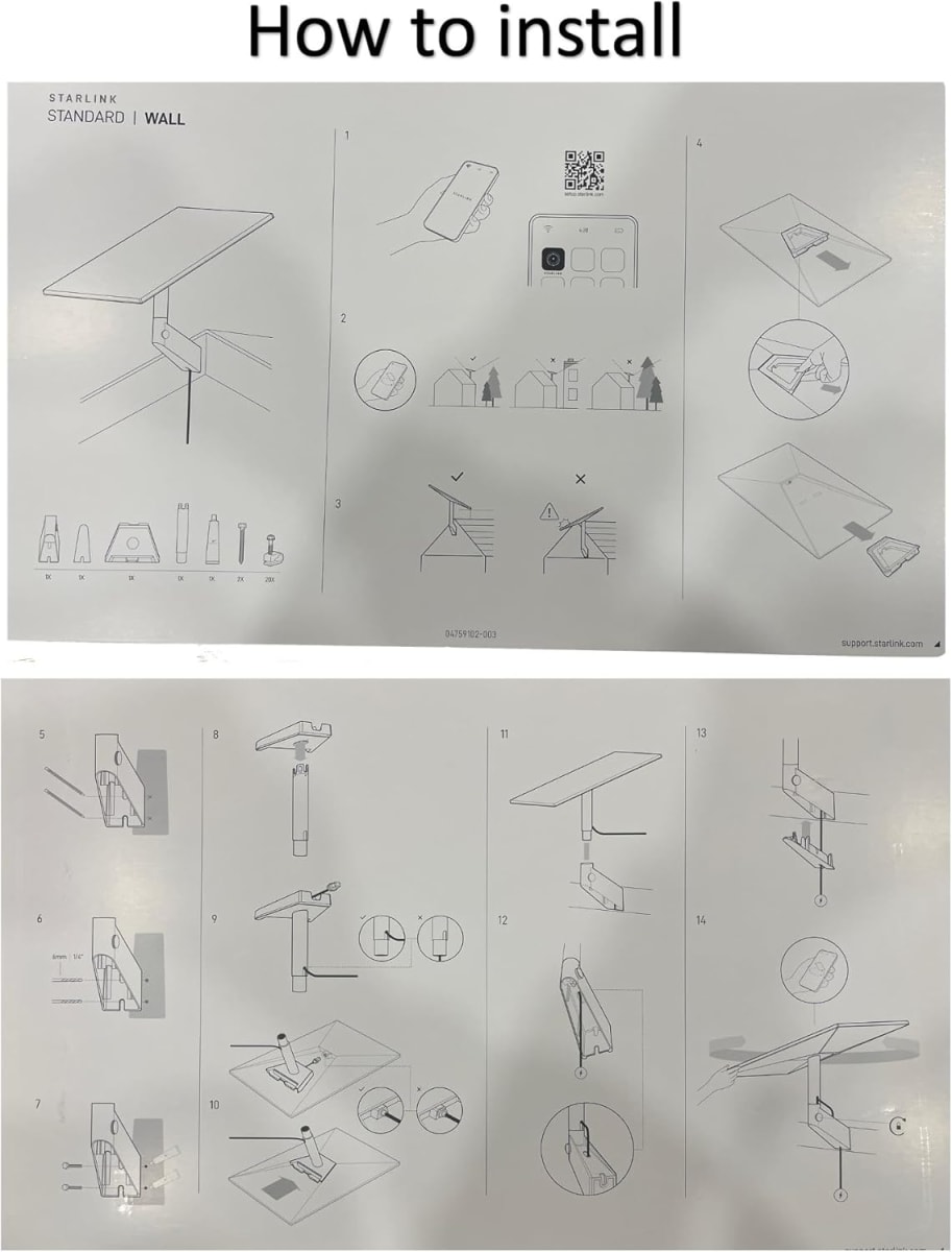 Soporte de pared Starlink Gen 36