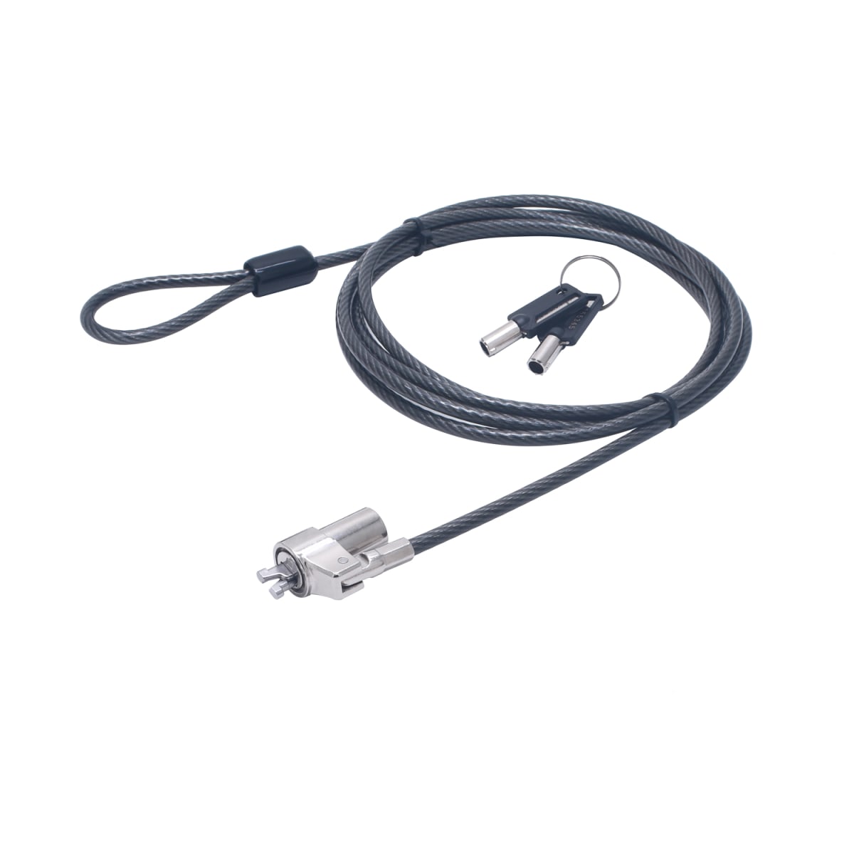 Candado para Notebook Slot NANO con Llave, 1,8m de largo y 4mm Mod. UT-LK080K3