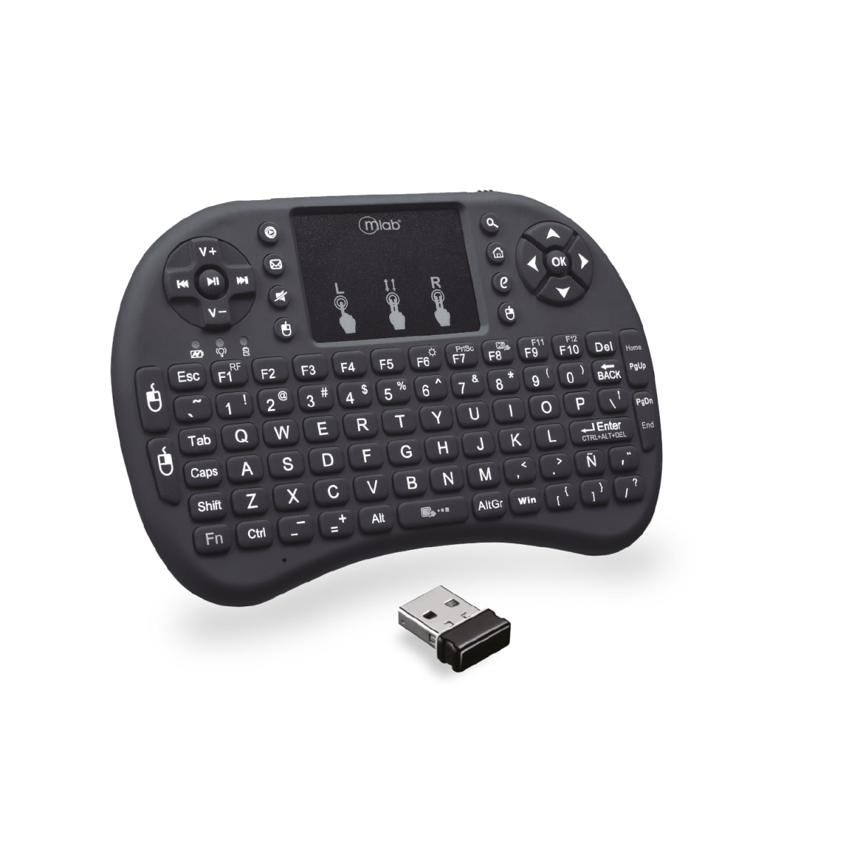MLAB TECLADO WIRELESS TOUCHPAD RECARGABLE PC NOTEBOOK SMART TV1