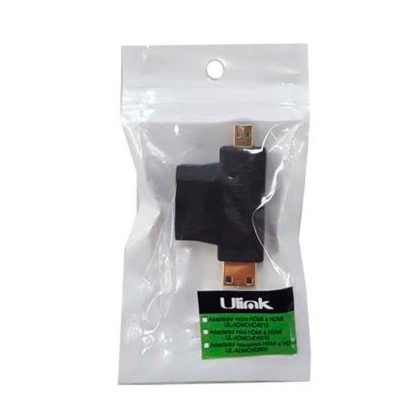 Adaptador mini / micro HDMI 1080p macho a HDMI hembra / UL-ADMCHD6001