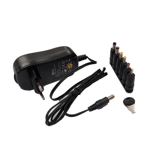 Adaptador universal de energía 3/4.5/5/6/7.5/9/12V 2A y 7 conectores / UT-UCH241