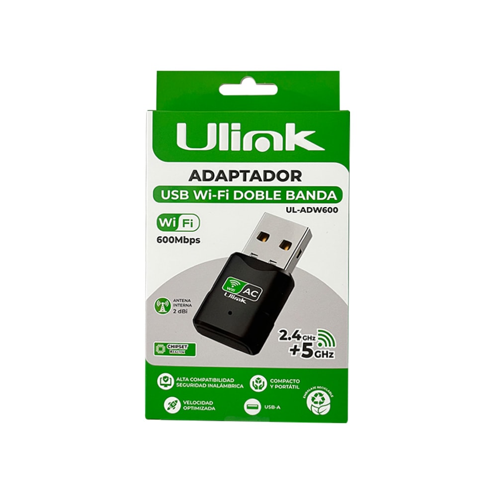 Adaptador Receptor USB Wi-Fi 600mps / Mod.UL-ADW6002