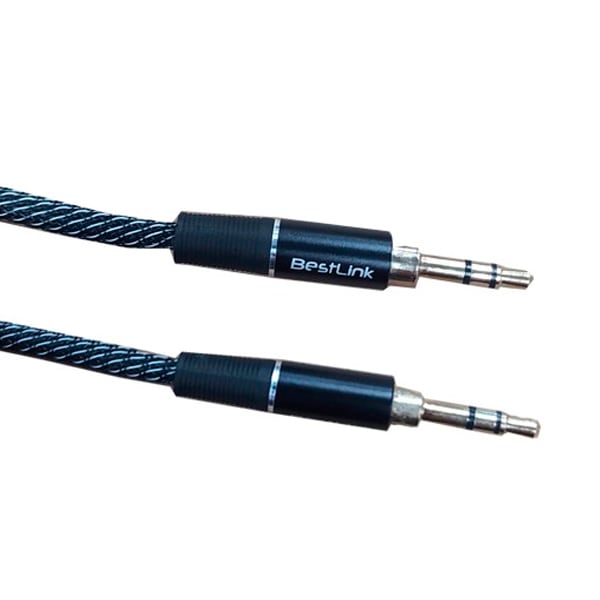 Cable de audio 1,2 mt color negro caja retail / BL-CB1202