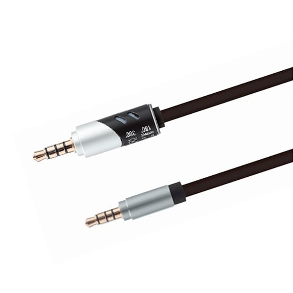 Cable de audio 1,5mt color negro con rotación en caja retail / BL-CB1503