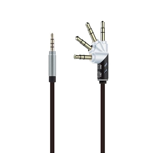 Cable de audio 1,5mt color negro con rotación en caja retail / BL-CB1502