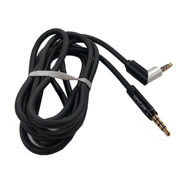 Cable de audio 1,5mt color negro con rotación en caja retail / BL-CB1501